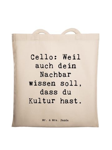 Mr. & Mrs. Panda Schultertasche Spruch Zeichenllo Kultur mit Spruch in Creme