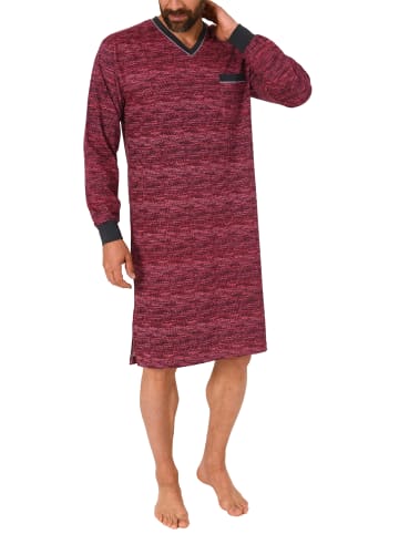 NORMANN Nachthemd langarm print - 48436 in rot