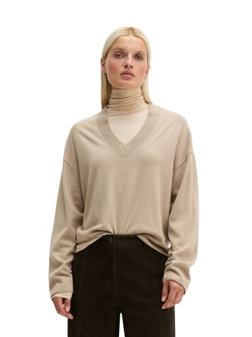 Marc O'Polo V-Neck-Pullover loose in Earthy Taupe