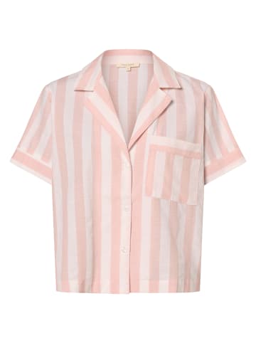 Marie Lund Pyjama-Shirt in rosa weiß