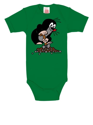 Logoshirt Baby-Body DER KLEINE MAULWURF - Print in grün