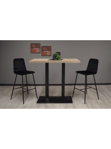 58 aufm Kessel TRESENTISCH Electra 120x70x106 schwarz matt/eiche sägerau