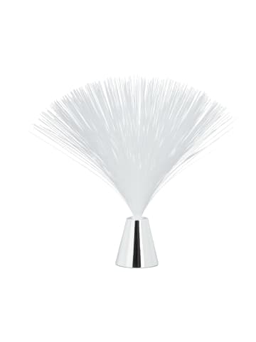 relaxdays Glasfaserlampe Farbwechsel in Silber