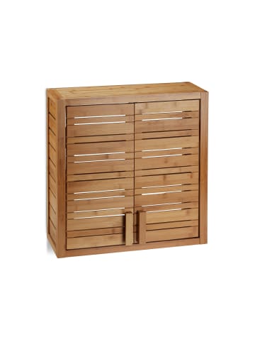 relaxdays Wandschrank in Natur - (B)56 x (H)56,5 x (T)21 cm