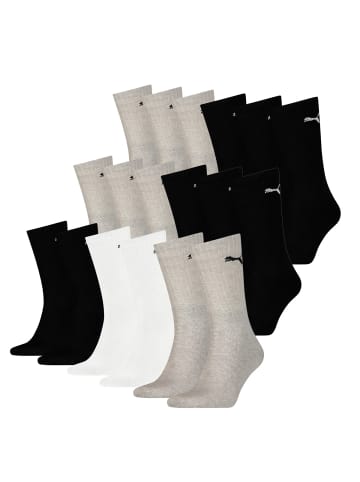 Puma Socken 18 Paar Puma Sport Cush Crew in 415 - White/Black/Grey