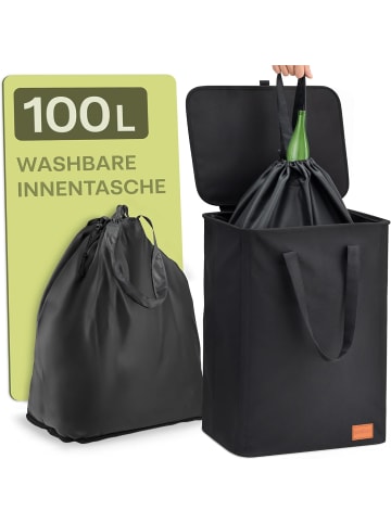 Praknu Pfandflaschen Sammelbehälter Groß – Flaschensammler für Leergut