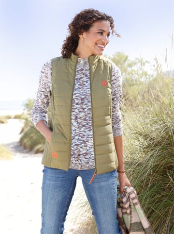 WITT WEIDEN Rollkragenpullover in ecru-oliv-meliert