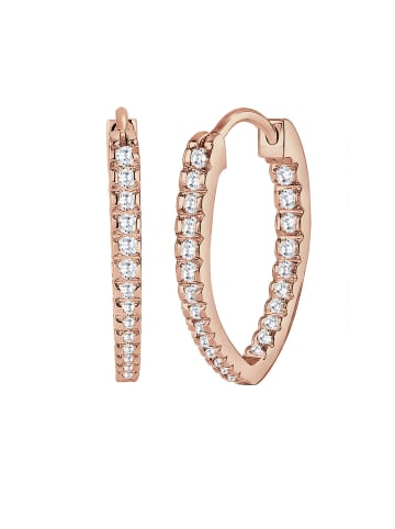 Elli Ohrringe 925 Sterling Silber Oval in Rosegold