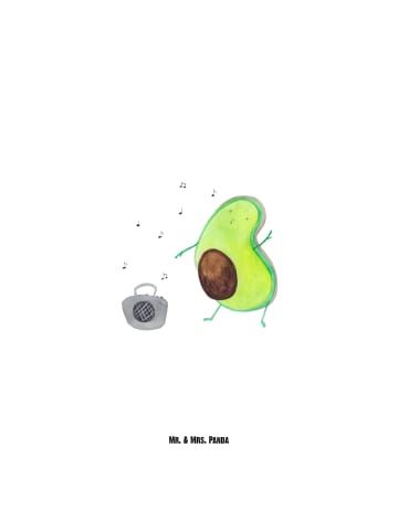 Mr. & Mrs. Panda Trinkflasche Avocado Tanzen ohne Spruch in Weiß