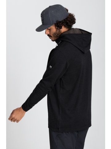 super.natural Merino Sweatshirt ALPINE HOODED II in Schwarz