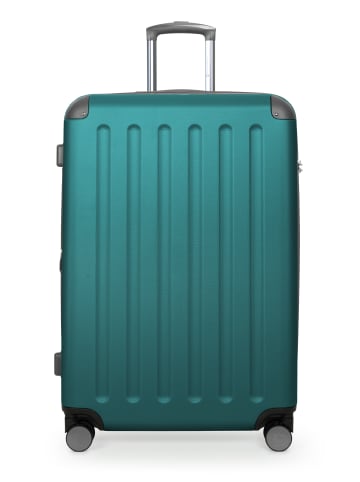 Hauptstadtkoffer Spree - Großer Koffer erweiterbar XL Trolley Aufgabegepäck, TSA, in Aquagrün