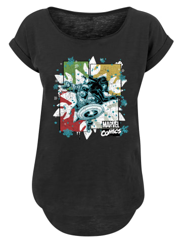 F4NT4STIC Long Cut T-Shirt Marvel Christmas Black Widow in schwarz