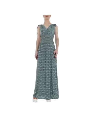 Ital-Design Kleid in Grün und Weiß