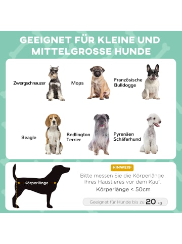 Pawhut Hundeliege Outdoor mit Dach 91L x 76B x 89H cm