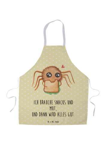 Mr. & Mrs. Panda Grillmeister Schürze Spinne Agathe Sandwich mit... in Gelb Pastell