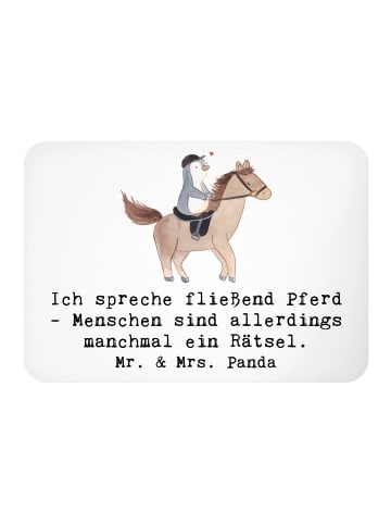 Mr. & Mrs. Panda Pinnwand Magnet Reiten und Rätsel mit Spruch in Weiß