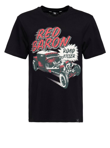 King Kerosin King Kerosin Classic T-Shirt Red Baron Roadkiller in schwarz