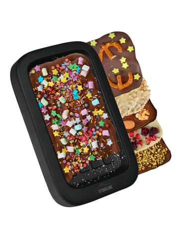 Stoneline Schokoladenform Tief | 22,5x14 cm | mit Kühlung in Schwarz