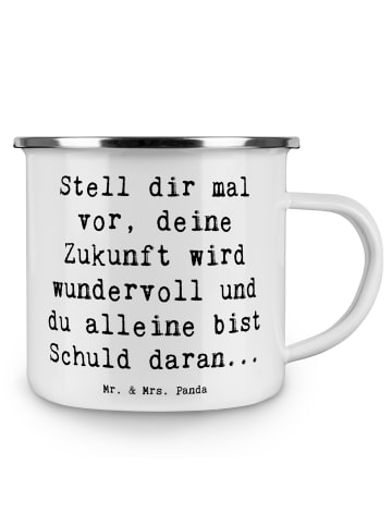 Mr. & Mrs. Panda Kaffeebecher Spruch Mutig zu sich selbst stehen... in Weiß