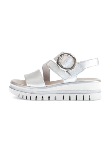 Gabor Plateau Sandalen in silber