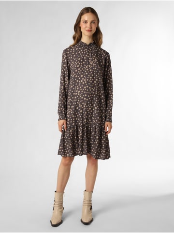 Marie Lund Kleid in anthrazit beige - 0001