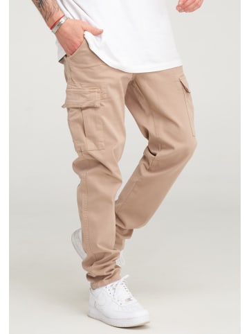 behype Cargo-Hose - BHMATOLA Jogger-Hose Jeanshose Stoffhose in Beige