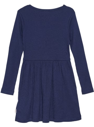 Minymo Kinder-Midikleid "Dress LS Rib-Girl" in Blau