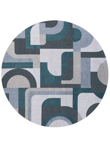 Louis de Poortere Teppich Morris Green in Blau