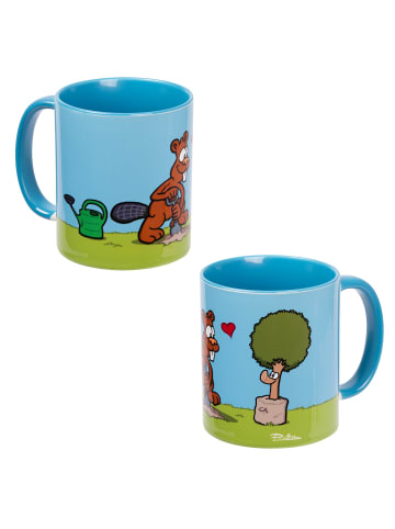 Ralph Ruthe Ralph Ruthe Tasse - Biber und Baum Buddeltasse Kaffeetasse 320 ml in Mehrfarbig
