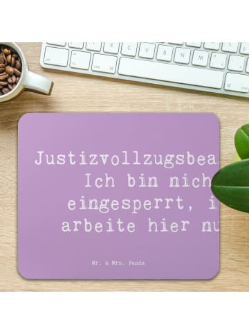 Mr. & Mrs. Panda Mauspad Spruch Justizvollzugsbeamter mit Spruch in Lavendeltraum