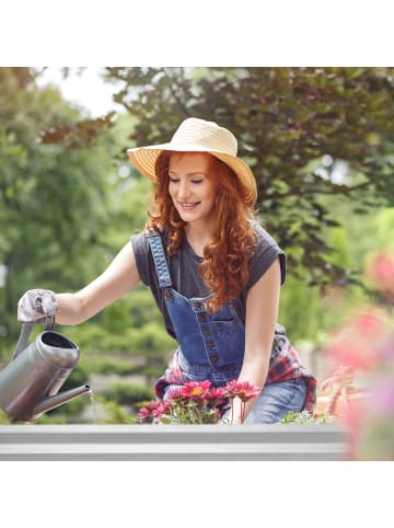 relaxdays Hochbeet in Schwarz - (B)90 x (H)30 x (T)90 cm