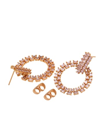faina Women Dangle Earrings in Rose Gold Lilac