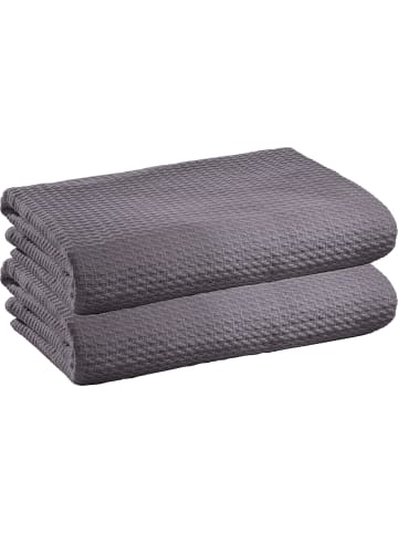 Erwin Müller Baumwolle Sommerdecke 2er-Pack Siena in grau