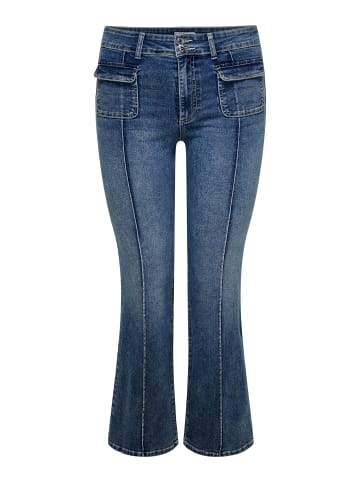 ONLY Carmakoma Flared fit jeans in Medium Blue Denim