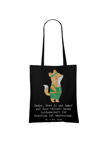 Mr. & Mrs. Panda Shopper Biathlon Trainerin mit Spruch in Schwarz