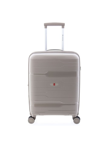 Gladiator 3800 4 Rollen Kabinentrolley 55 cm mit Dehnfalte in beige