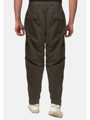 YSROMA Gefütterte Stretch Cargo Hose Straight Leg mit Tunnelzug in Dunkelgrün