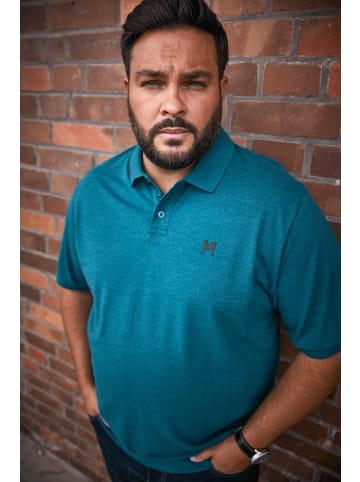 Men Plus Poloshirt in rauchblau