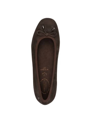 Tamaris WIDE FIT Ballerina in MOCCA SUEDE