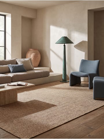 KADIMA DESIGN Teppichläufer Geometrisch flachgewebt pflegeleicht Wohnzimmer Flur in Natur