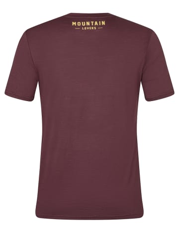 super.natural Merino T-Shirt in weinrot