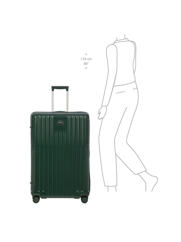 BRIC`s Positano 4 Rollen Trolley 82 cm mit Dehnfalte in smaragdgruen
