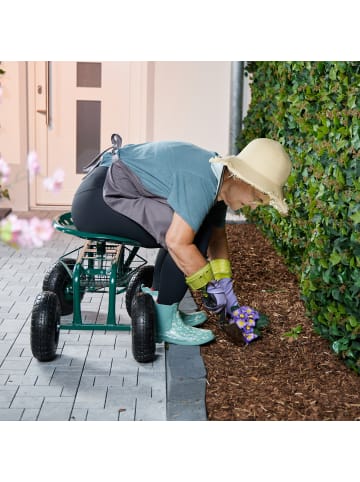 Fahrbarer Gartensitz in Grün