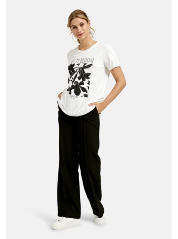 Milano Italy Wideleg Pants mit elastischem Bund in Black