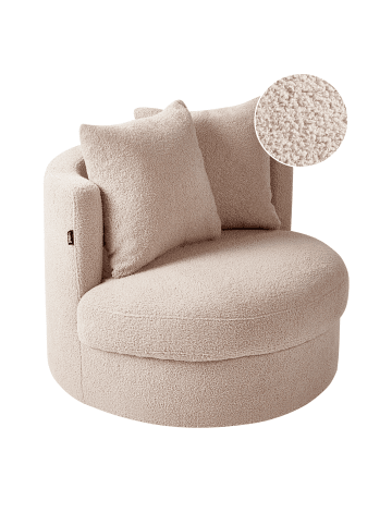 Beliani Sessel DALBY in Beige - (W) 82 x (H) 61 x (L) 82 cm