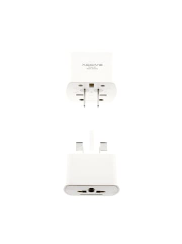 COFI 1453 Reiseadapter Universal 160 Länder Stecker Netzadapter Steckdose 6A Max in Weiß