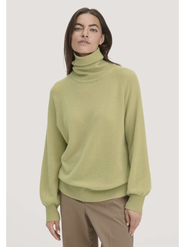 Hessnatur Strick Rollkragen Pullover in helles moos