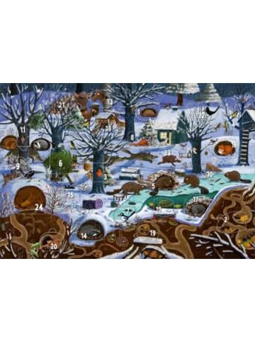 ars edition Kalender - Adventskalender - Winter im Wald | Wandkalender