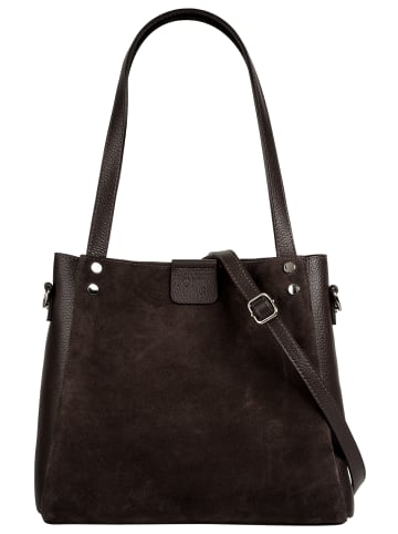 Forty degrees Shopper echt Leder in dunkelbraun