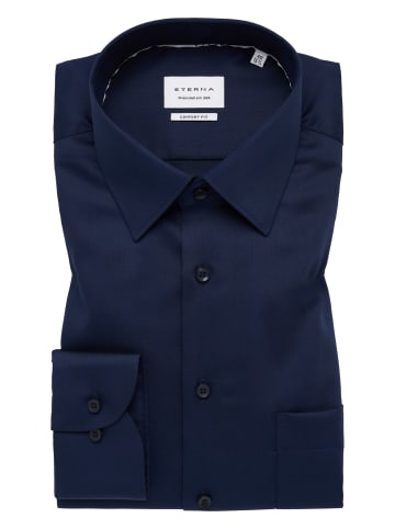 Eterna Original Shirt Popeline Langarm in Blau